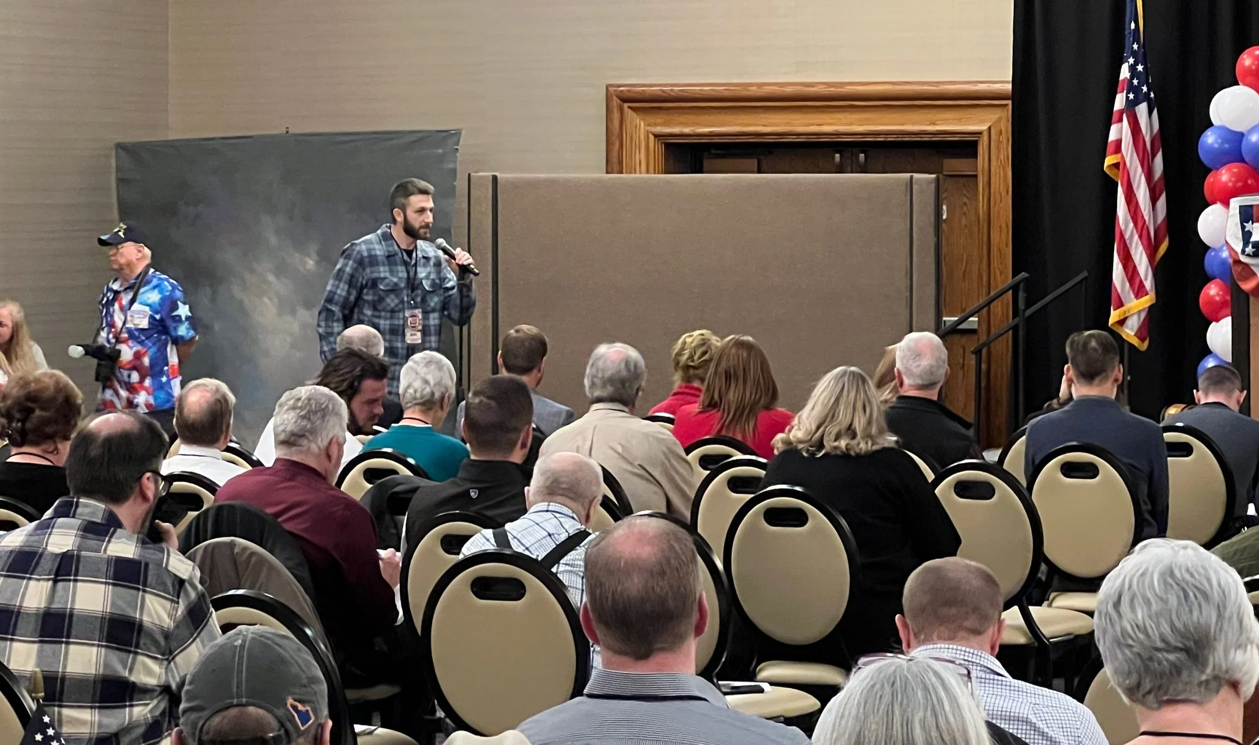 Dan Bell of Kootenai County presents his proposal to the committeea