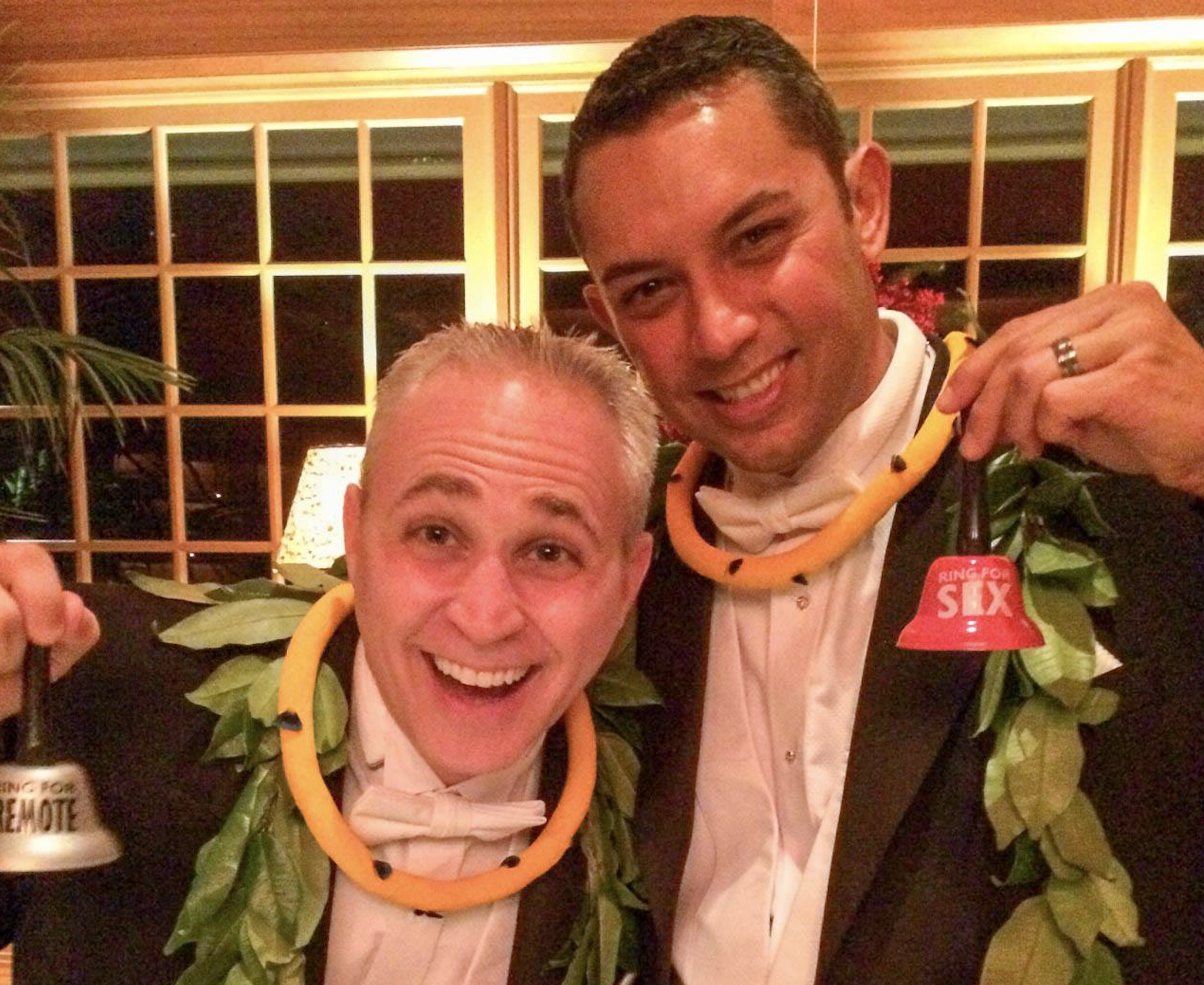 Clint Schroeder (Left) with his “husband” Jason Kama (Right)