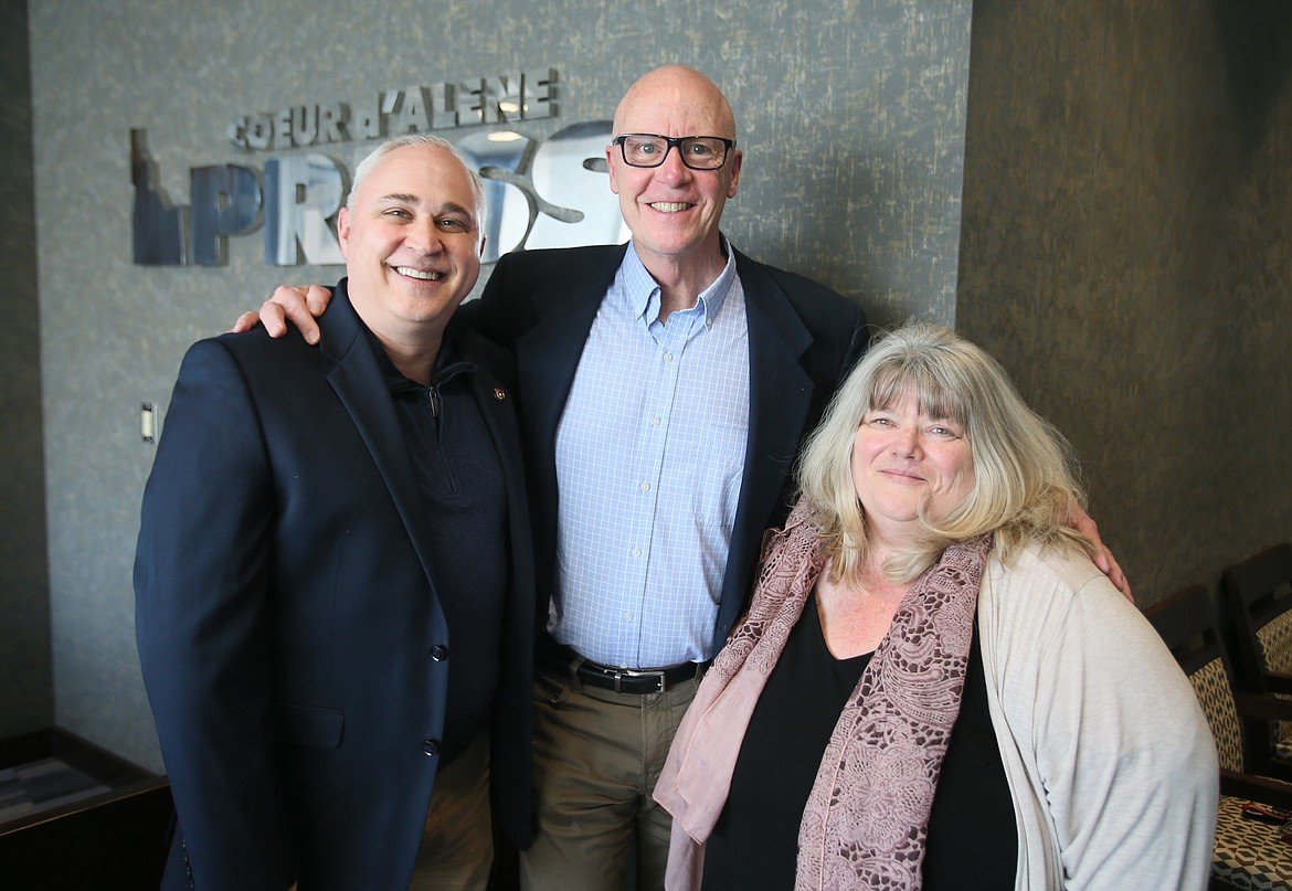 Meet The Press: Clint Schroeder – Publisher,  Mike Patrick – Former Editor, Maureen Dolan – “New” Editor-In-Chief (left to right) 